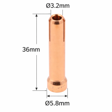 QQ150 TIG COLLET 3.2MM COPPER